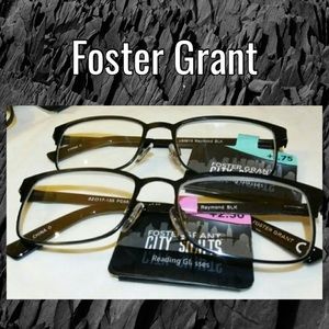 Sleek Black Rectangular Horned Rim Metal Readers